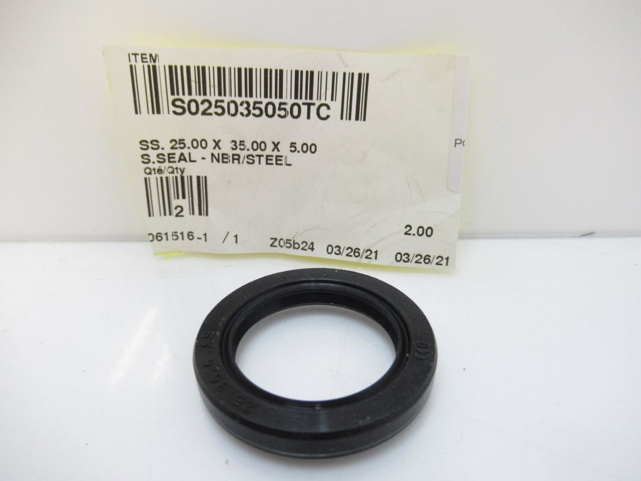 S025035050TC S.Seal - NBR/Steel SS. 25.00 X 35.00 X 5.00 (Sold By Unit, New)