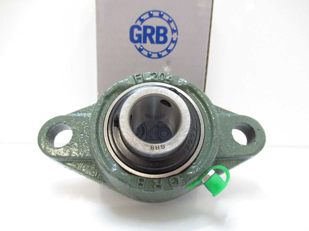 UCFL204 GRB Bearing Two-Bolt Holes Flange Unit, Shaft Dia 20mm