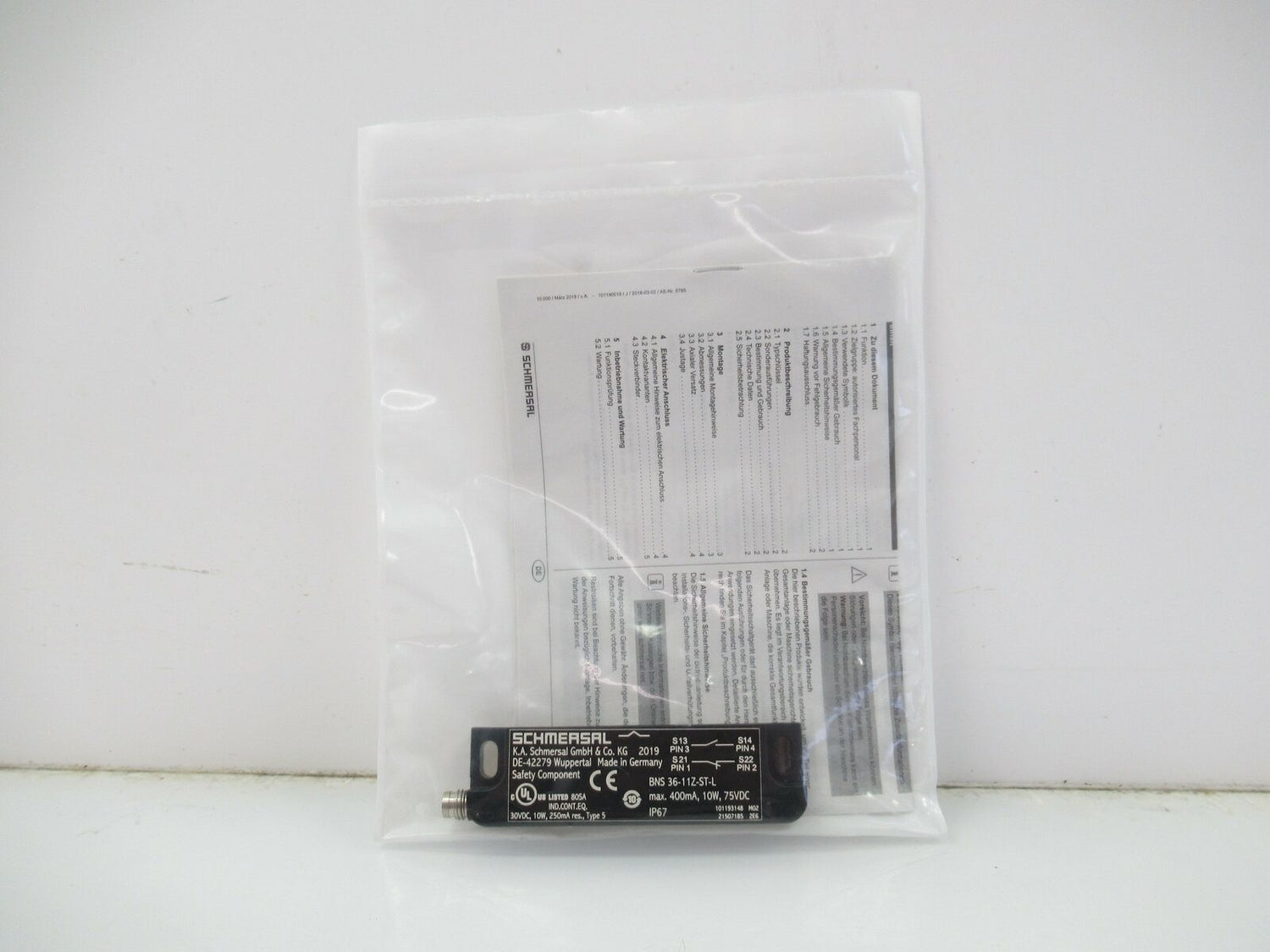 101193148 BNS 36-11Z-ST-L BNS3611ZSTL Schmersal Magnetic Safety Sensor