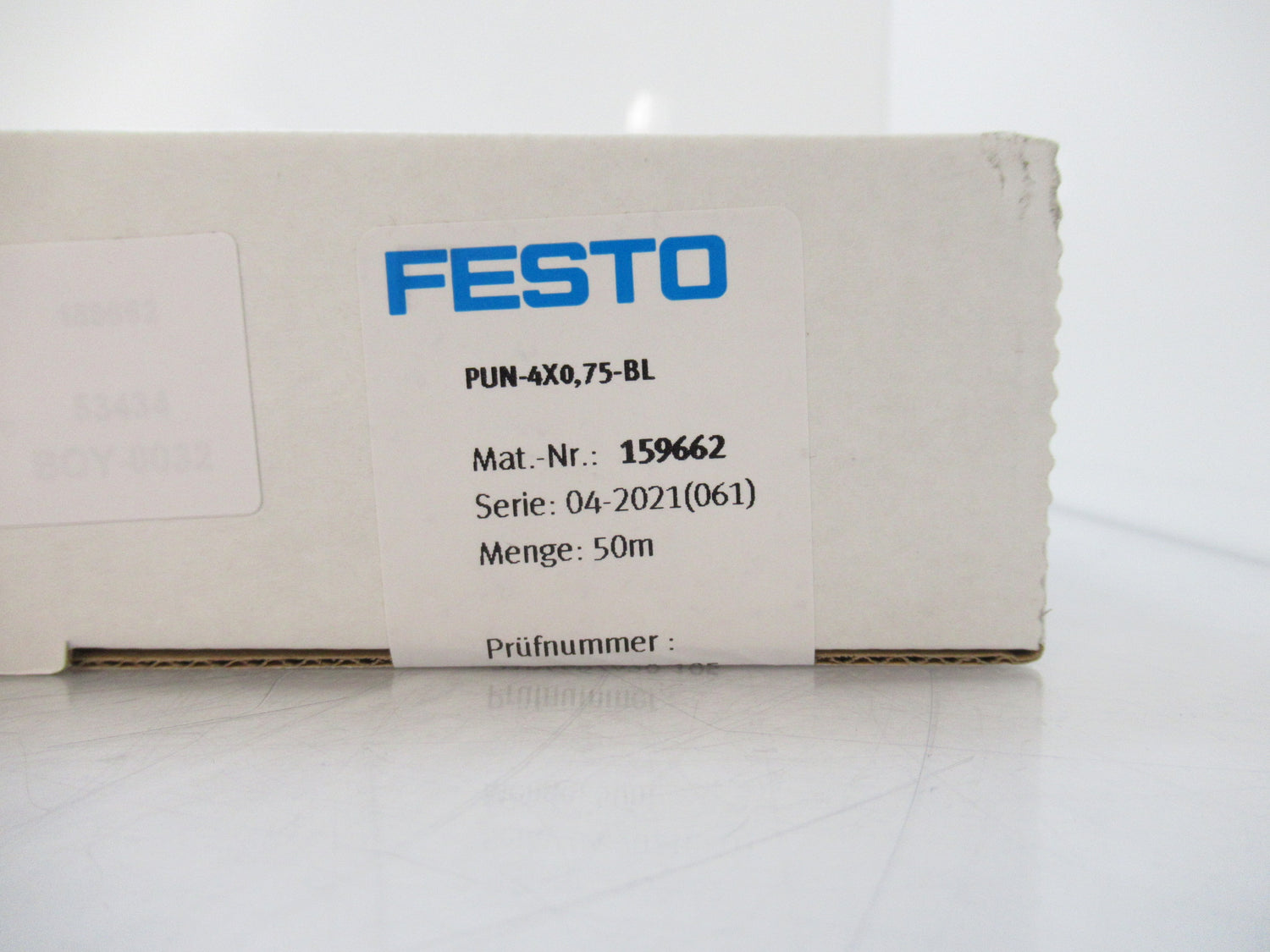 159662 PUN-4X0.75-BL Festo, Blue Plastic Tubing (Sold By Box Of 50 Meters New)