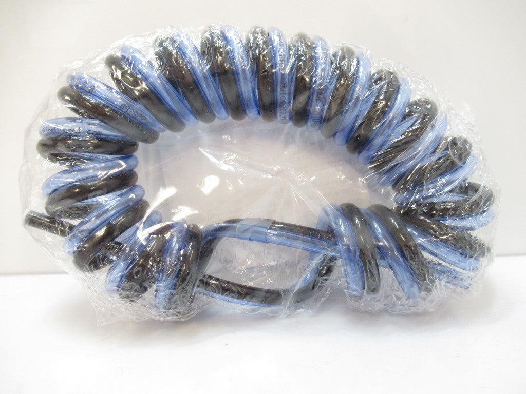 2PU06MC20 Nitra Pneumatics, Bonded Coiled Tubing Black/Blue, 6mm, 20 Coils 5.2FT