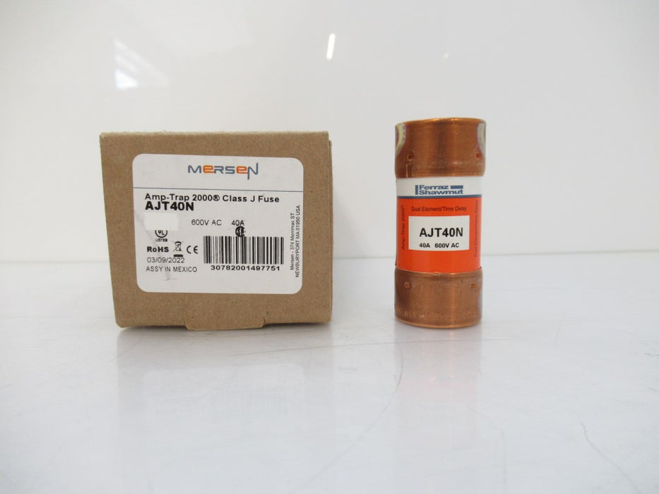 LOT OF 2 NEW GOULD SHAWMUT AJT40 AMPTRAP FUSE 40A 600VAC *READ* - PLC