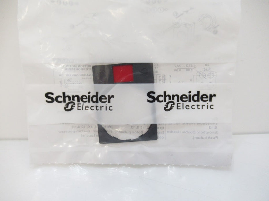 ZBY2303 Schneider Electric Nameplate Start Squared Black Background New In Bag