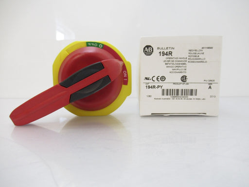 Surplus Allen Bradley 194R-PY 194RPY Operating Handle Red And Yellow