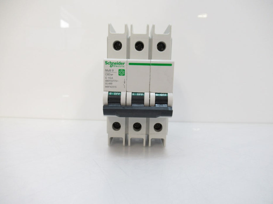 M9F42315 Schneider Electric Multi 9 Miniature Circuit Breaker 15A, C60BP, 3-Pole