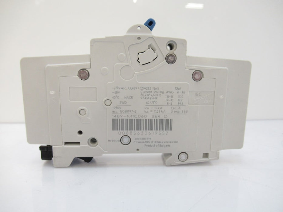 1489-M1C060 1489M1C060 Allen Bradley Miniature Circuit Breaker Ul489 6 A Ser D