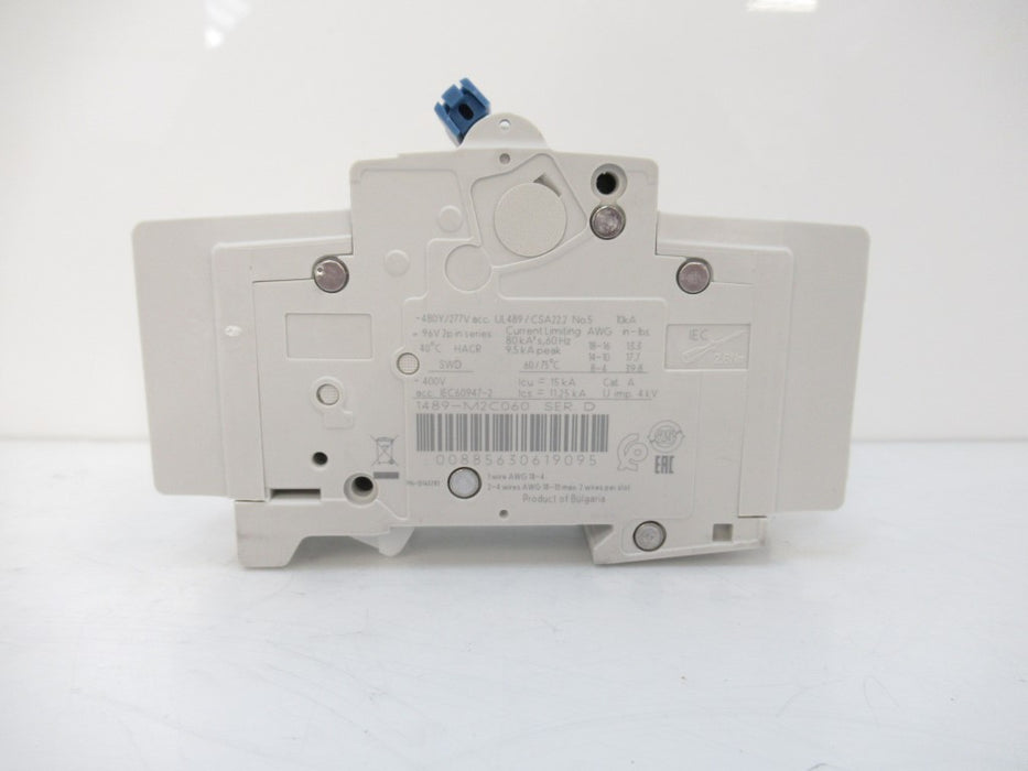 1489-M2C060 1489M2C060 Allen Bradley Miniature Circuit Breaker 6 Amp 2-Pole Surplus