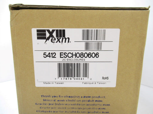 5412 ESSC080606 EXM, Electrical Enclosure Box Steel 8"x6"x6", Gray (New In Box)