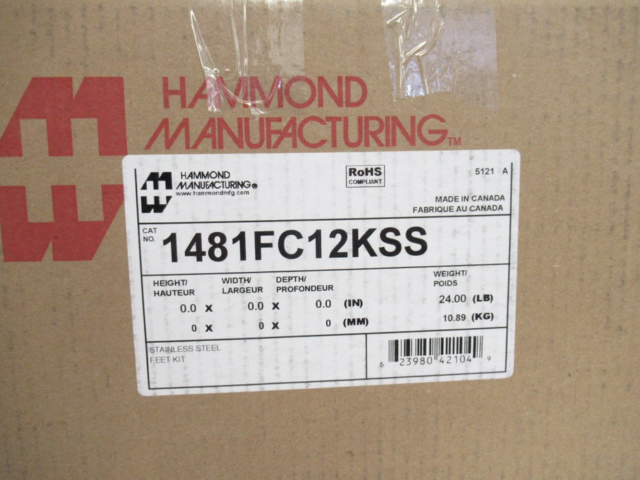 1481FC12KSS Hammond Manufacturing Floor Stand Kit 12 x 12 304 SS