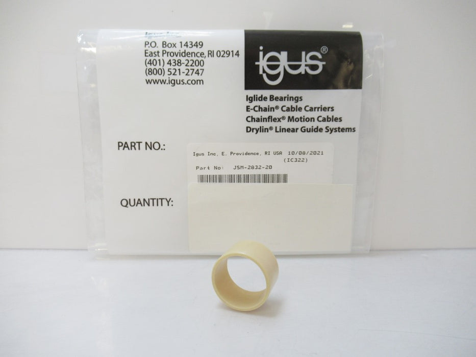 JSM-2832-20 JSM283220 IGUS Iglide J, Sleeve Bearing, mm (New And Sold By Unit)