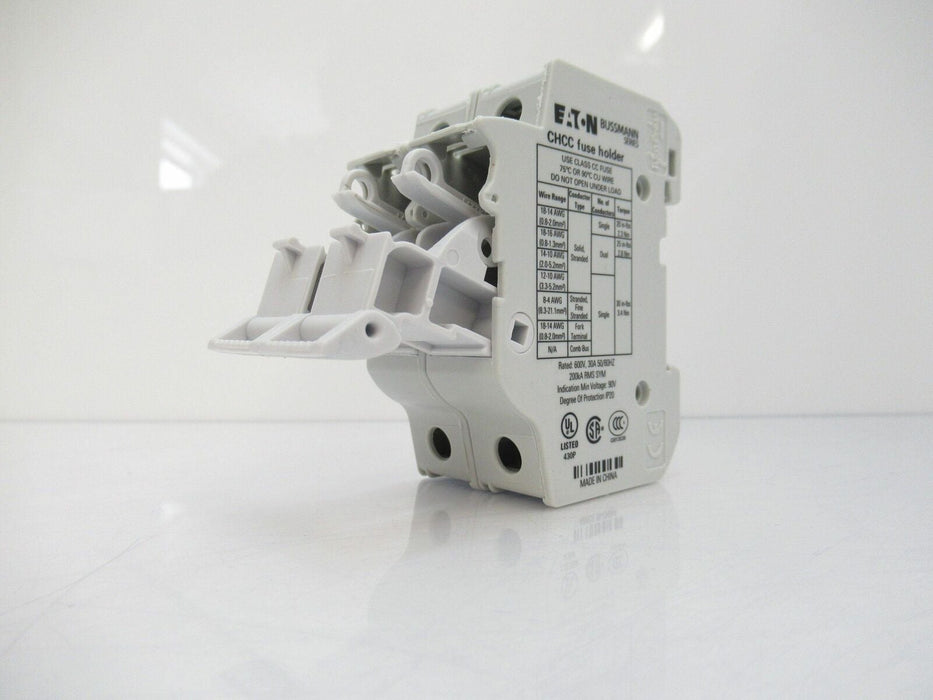 CHCC2DU Bussmann Fuse Holder, 2-Pole, 600V AC/DC, 30A, 50/60 HZ, IP20