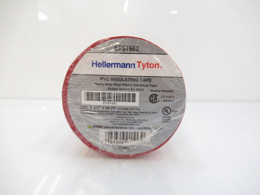 ETST662 Hellermann Tyton 3M Red Color Coded Vinyl Tape New