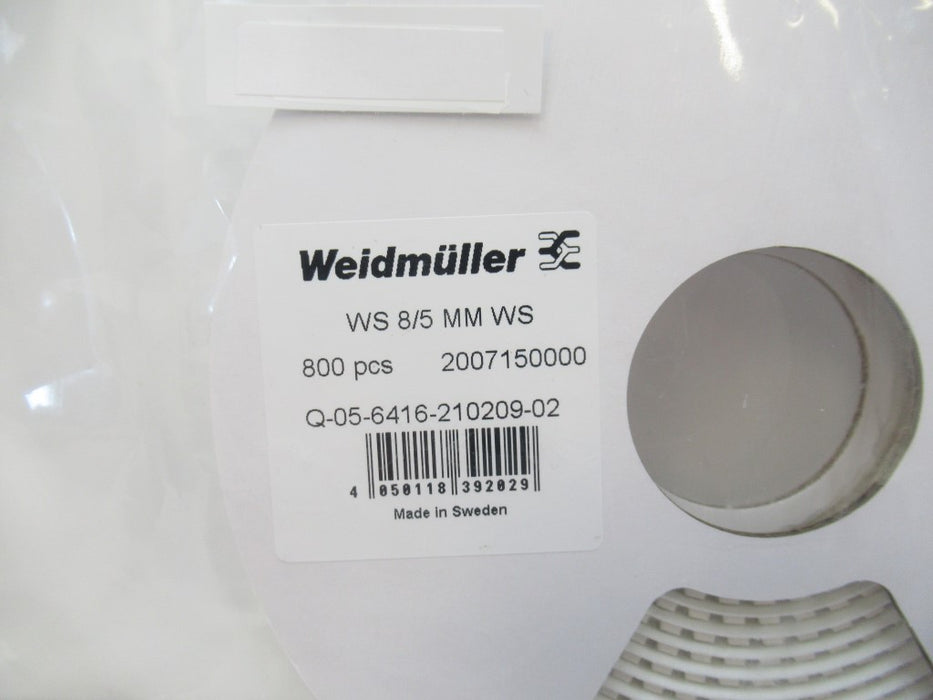 2007150000 Weidmuller WS 8/5 MM WS Terminal Marker (Sold By Roll Of 800 pcs New)