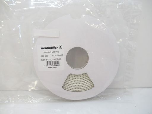 2007150000 Weidmuller WS 8/5 MM WS Terminal Marker (Sold By Roll Of 800 pcs New)