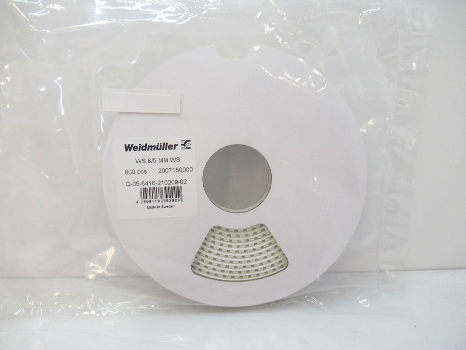 2007150000 Weidmuller WS 8/5 MM WS Terminal Marker (Sold By Roll Of 800 pcs New)