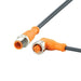 EVC101 Ifm Electronic, Patchcord Straight Male To Right Angle Female, 3m