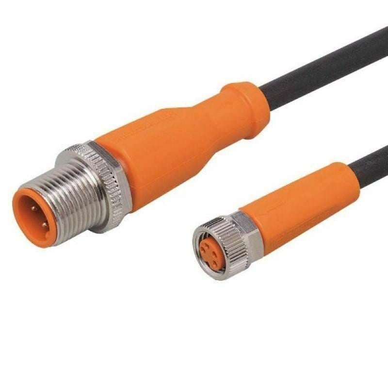 EVC222 Ifm Electronic Connection Cable 1m PUR-Cable; M12/M8 Connector (New)
