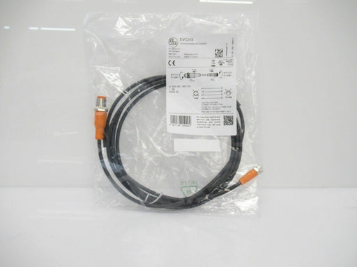 EVC243 Ifm Electronic 2 m PUR-Cable, M12 / M8 Connector New In Bag
