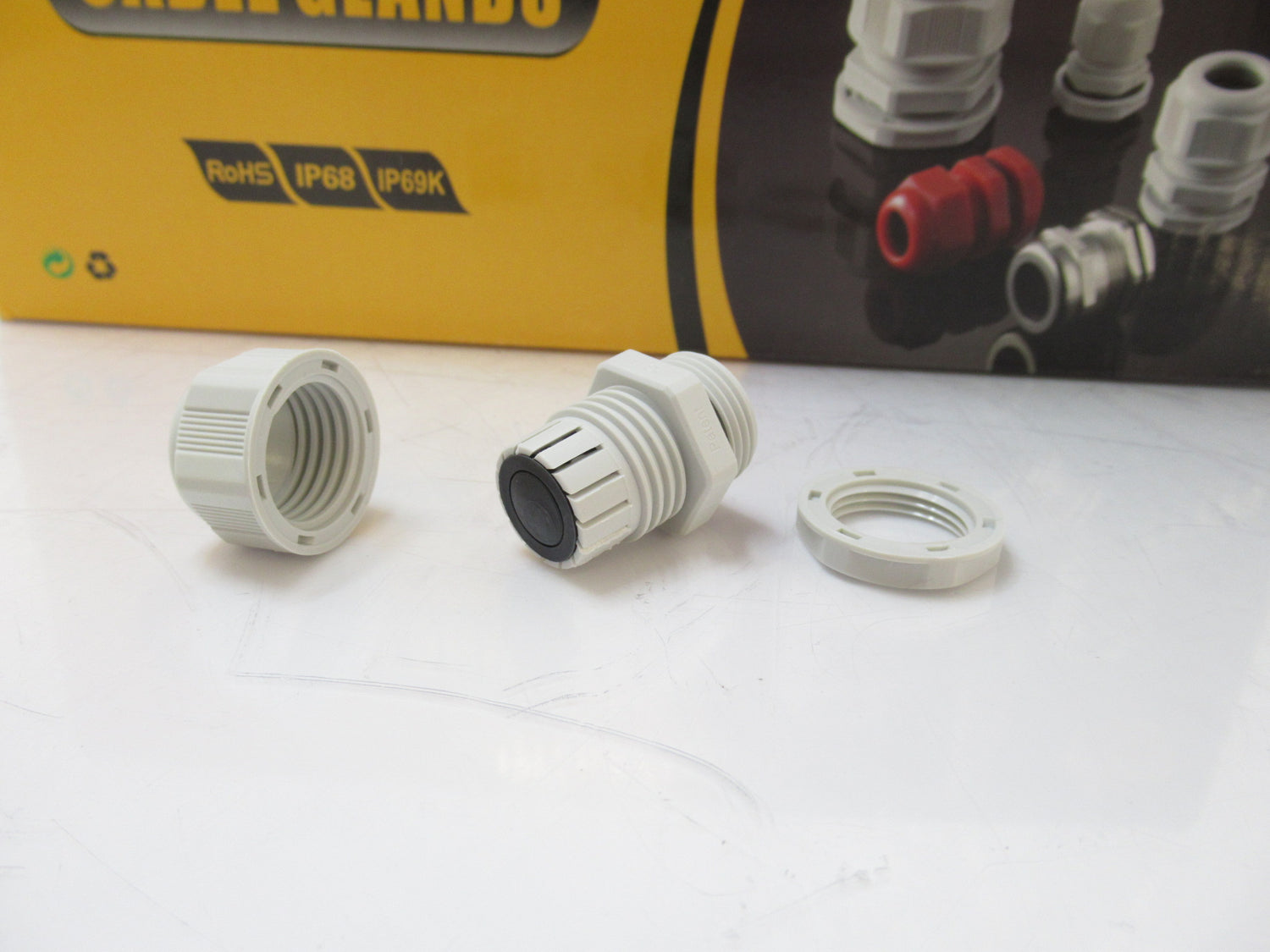 P1110 BEISIT PG Type Nylon Cable Glands, Grey, Sold Per Pack Of 100