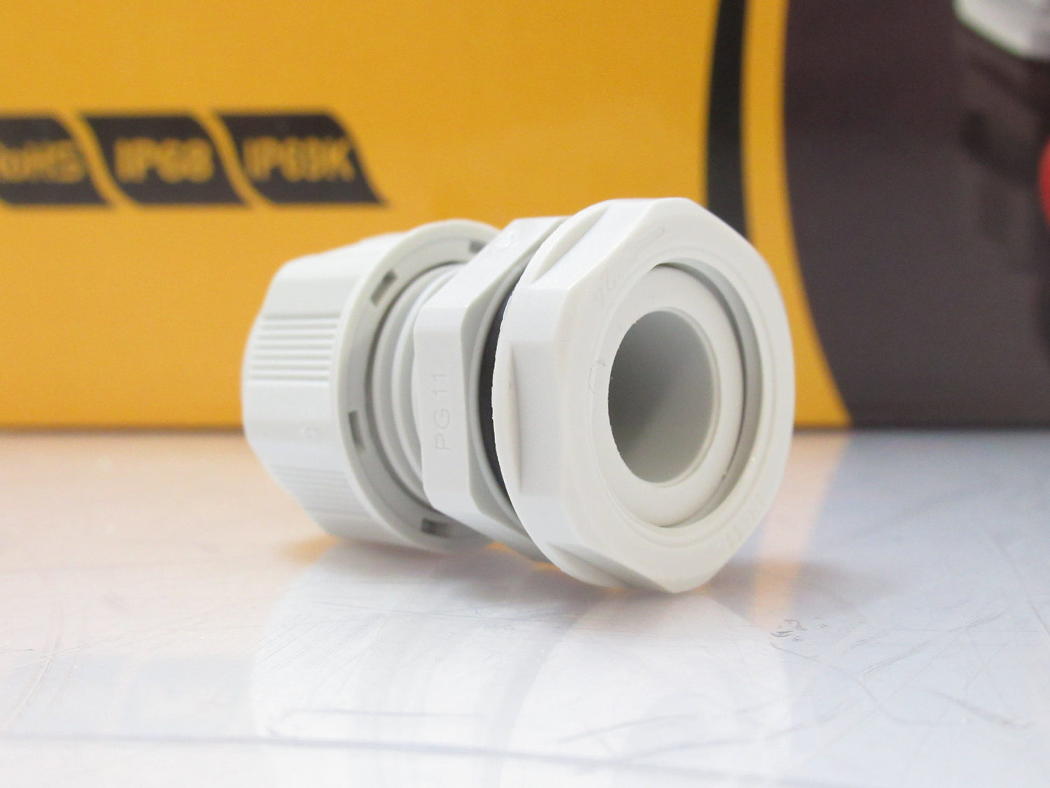 P1110 BEISIT PG Type Nylon Cable Glands, Grey, Sold Per Pack Of 100