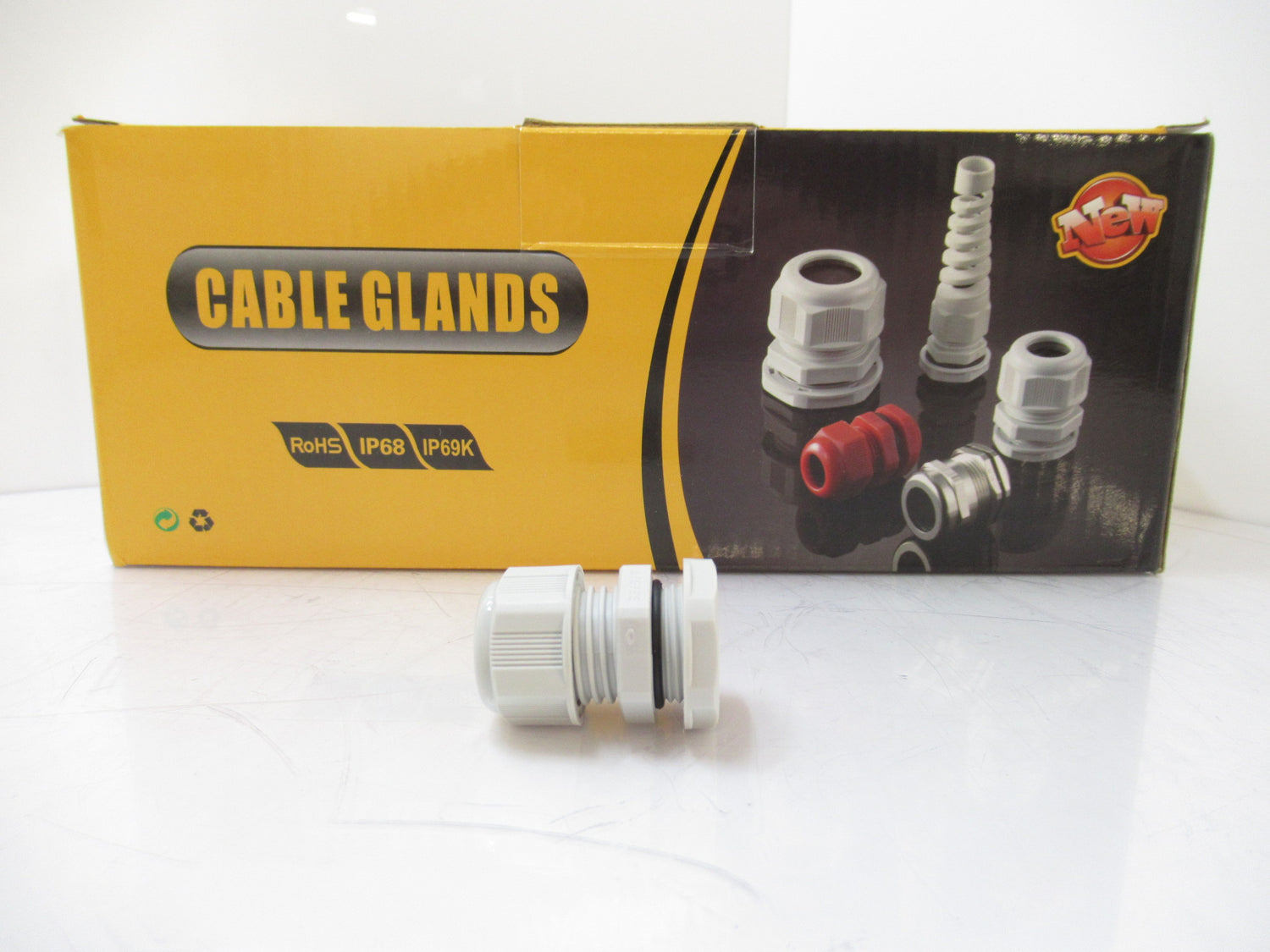 P1110 BEISIT PG Type Nylon Cable Glands, Grey, Sold Per Pack Of 100