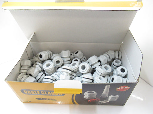 P1110 BEISIT PG Type Nylon Cable Glands, Grey, Sold Per Pack Of 100