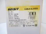 N3418B Beisit Cable Glands 3/4" NPT Black Cable Range 13-18 mm, Pack Of 25