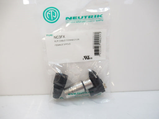 NC3FX Neutrik 3-Pole Female Cable Connector, Nickel Housing, Silver Contacts New