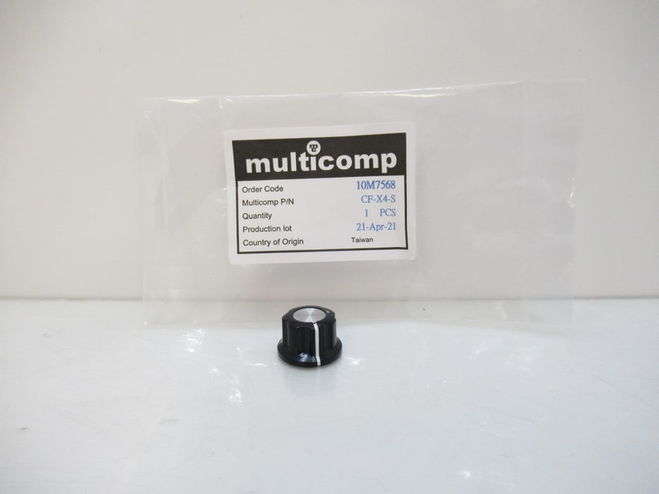 MC21050 Multicomp Knob In Plastic Round Knurled With Indicator Line New In Bag