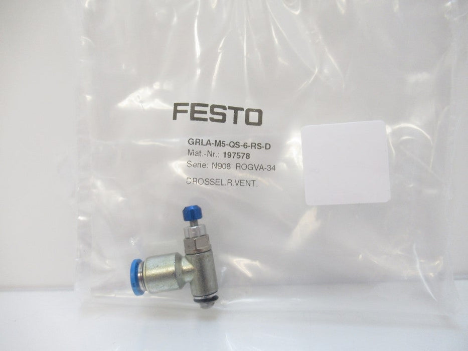 197578 AS1201F-M5-06 Festo One-Way Flow Control Valve