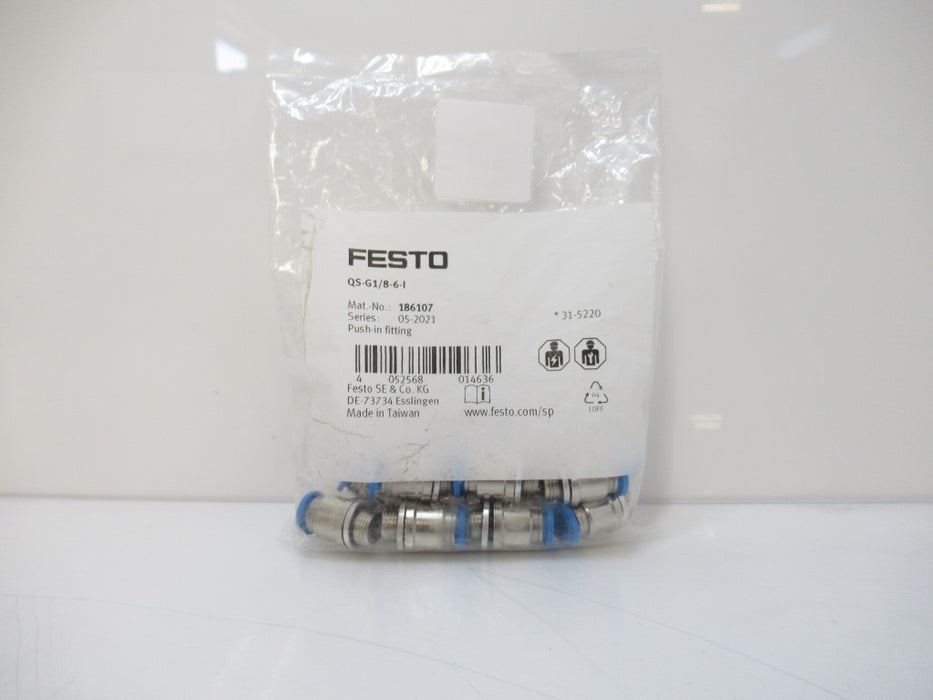 186107 QS-G1/8-6-I QSG186I Festo Push-In Fitting