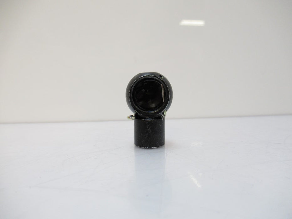 9416K752 End Fitting For Gas Spring, Ball Socket, Safety Clip, Black, Sold By Unit