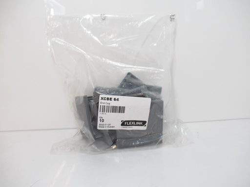 XCBE 64 XCBE64 Flexlink End Cap 64 mm x 64 mm, Plastic, Sold Per Pack Of 10