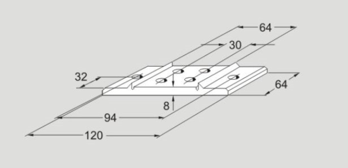 XCFB 64 A XCFB64A FlexLink XC Mounting Plate, Sold By Unit