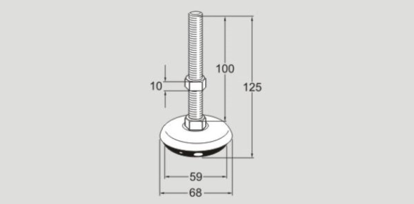 XCFS 12X68 XCFS12X68 FlexLink XC Adjustable Foot, Sold By Unit