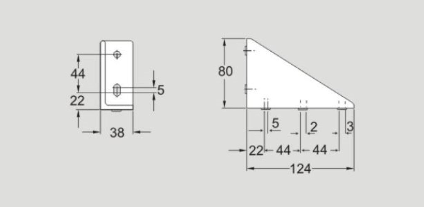 XCFA 44 D XCFA44D FlexLink XC Angle Bracket, Sold By Unit