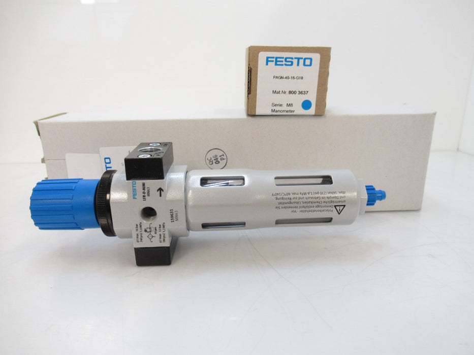 159631 LFR-1/4-D-MINI Festo Filter Regulator Unit (New In Box)