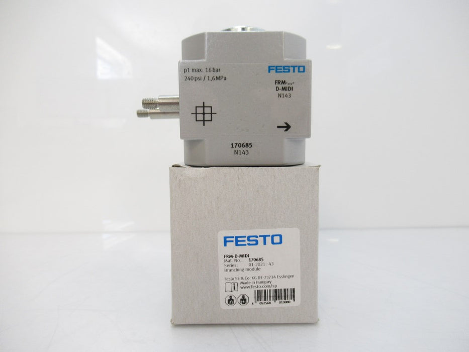 170685 FRM-D-MIDI FRMDMIDI Festo Branching Module 4 Connections New In Box