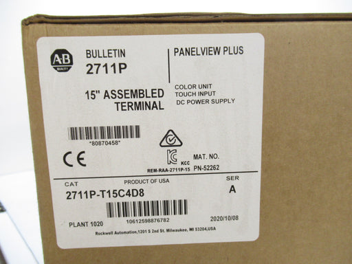 2711P-T15C4D8 2711PT15C4D8 Allen-Bradley PanelView Plus (Surplus In Box Sealed 2020)