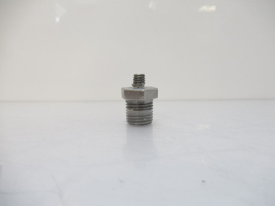 Unbranded Stainless Steel Threaded Adapter G-1/4 To M6 (New No Box)