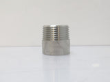 Straight Pipe Adapter, Threaded On One End, 3/4" NPT, 1" Lenght, SS304