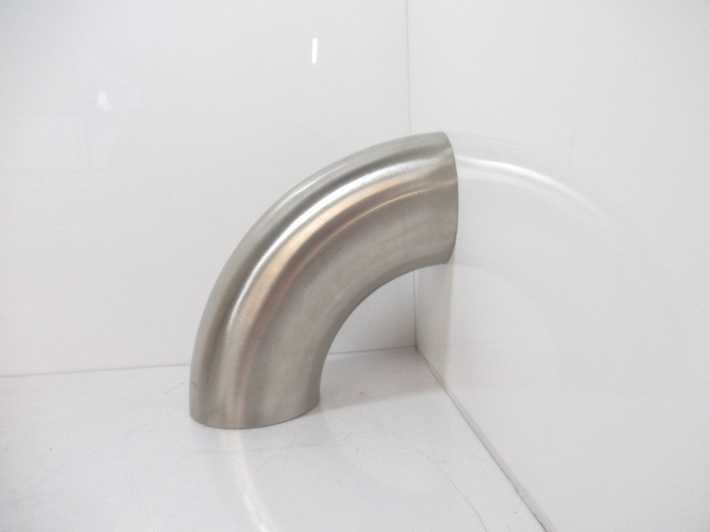2WCL3.0 2WCL30 Sanitary 90° Polished Butt-Weld 3 in Elbow Stainless Steel 304