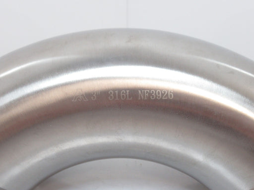 2WCL3.0 2WCL30 Sanitary 90° Polished Butt-Weld 3 in Elbow Stainless Steel 304