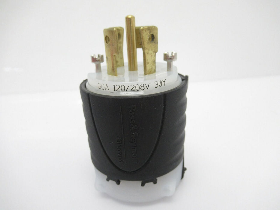 L2130-P L2130P Legrand Pass & Seymour Turnlok Plug Black / White 30 Amp