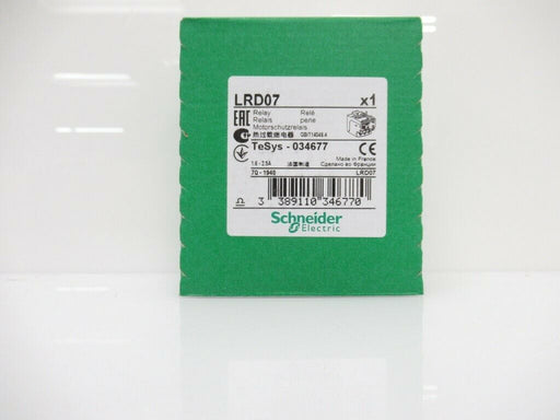 LRD07 Schneider Electric TeSys Thermal Overload Relay 1.6 - 2.5 A New In Box