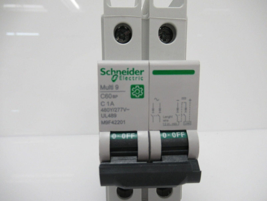 M9F42201 Schneider Electric Circuit Breaker Multi 9, 1 A, 2-Poles, Sold By Unit