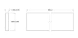 Light Duty Blended EPDM Foam Strip / Adhesive Back, 6" Wide, 1" Thick, 25ft Long