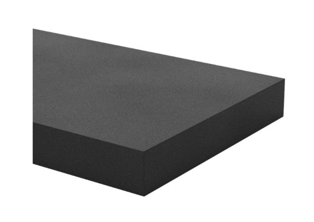 Light Duty Blended EPDM Foam Strip / Adhesive Back, 6" Wide, 1" Thick, 25ft Long