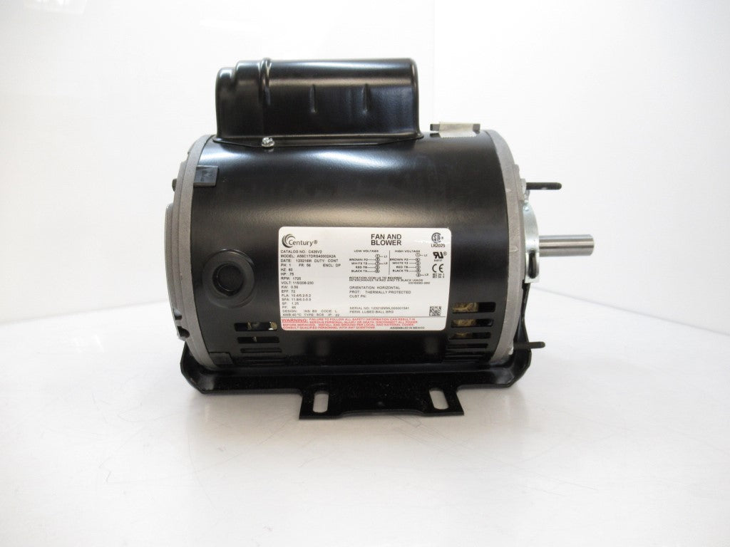 C426V2 Century AC Motor, .75 HP, 1 Phase, 1725 RPM, Fan And Blower