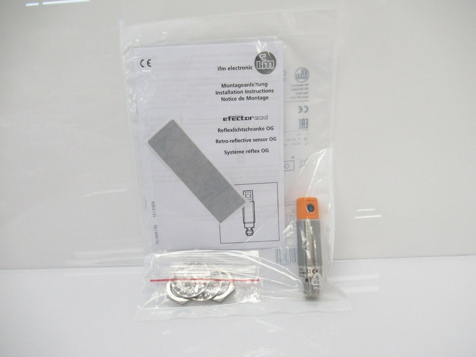 OG5126 Ifm Electronic Retro-Reflective Sensor, Red Led 660 NM, IP68, New In Bag